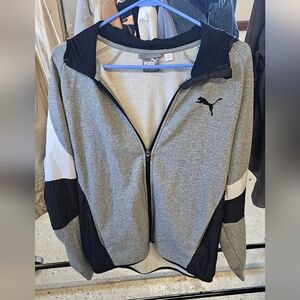 Puma Zip Up Tri Color Sweatshirt, Size M